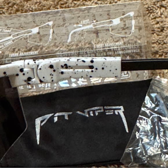 NWT Pit Viper Polarized Sunglasses White/Black Splatter – Brand New with Extras - Picture 6 of 8